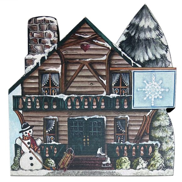 Lot of 3 Brandywine Woodcrafts Shelf Sitters: Back to School, Snowman, Spring - Picture 6 of 7